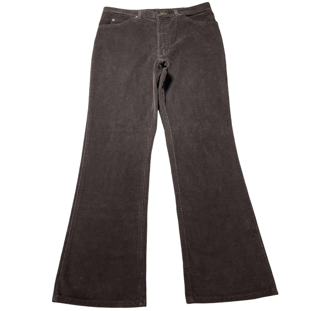 Vintage Lee Riders Pants Mens 36x32 Brown Corduroy Regular Fit Boot Cut USA